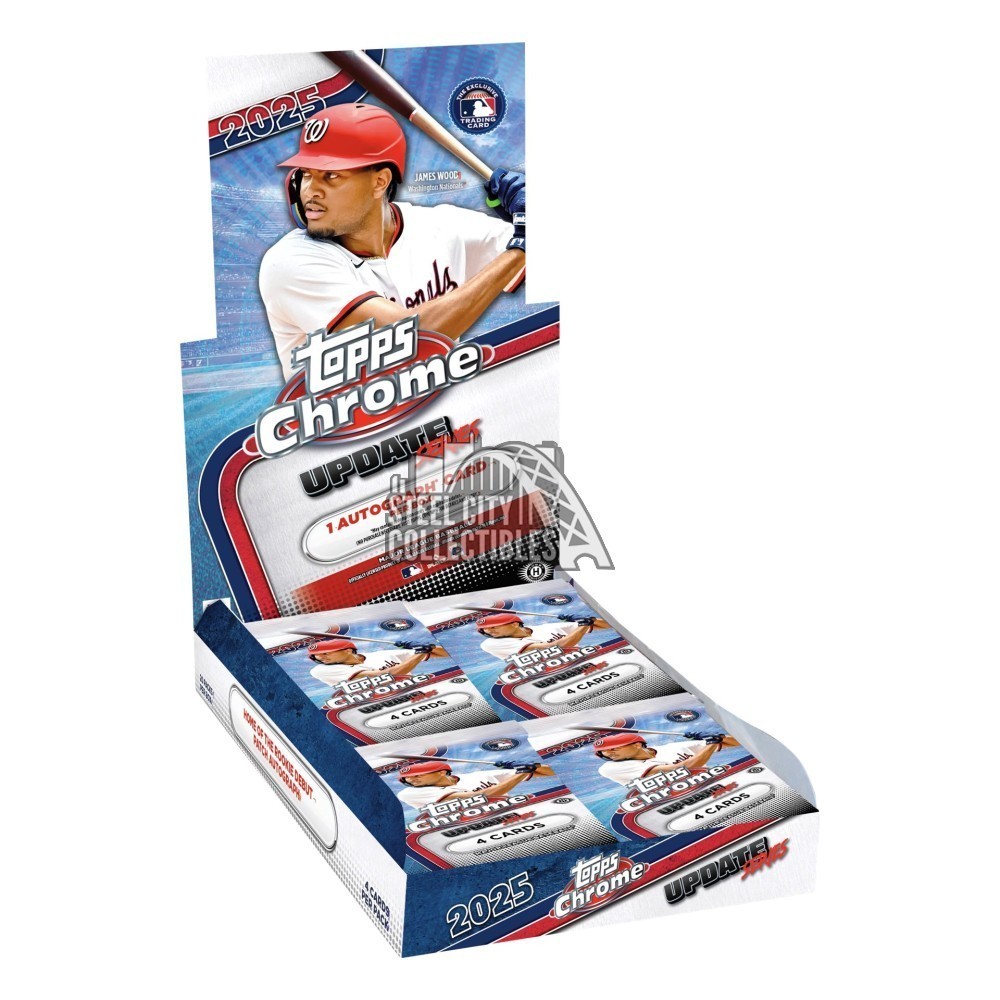 2025 Topps Chrome Update Series Baseball Hobby 3-Box (1/4th Case 
