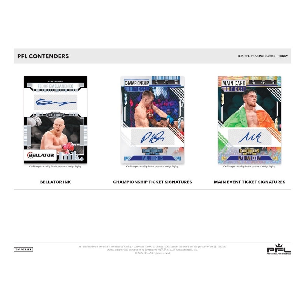 2025 Panini Contenders PFL Professional Fighters League Hobby Box