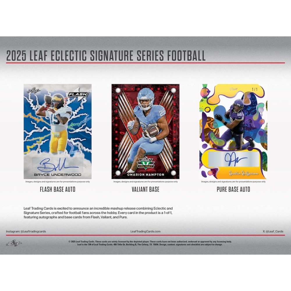 2025 Leaf Eclectic Signature Series Football Mythical Box | Steel
