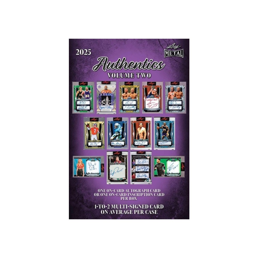 2025 Leaf Metal Authentics Volume 2 Multi-Sport 10-Box Case SNAKE
