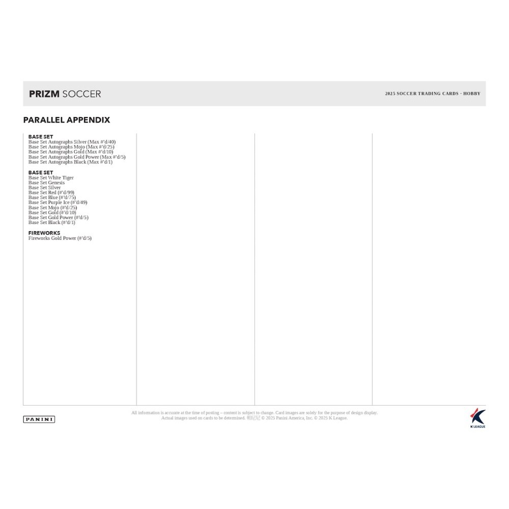2025 Panini Prizm K League Soccer Hobby 10-Box Case | Steel City
