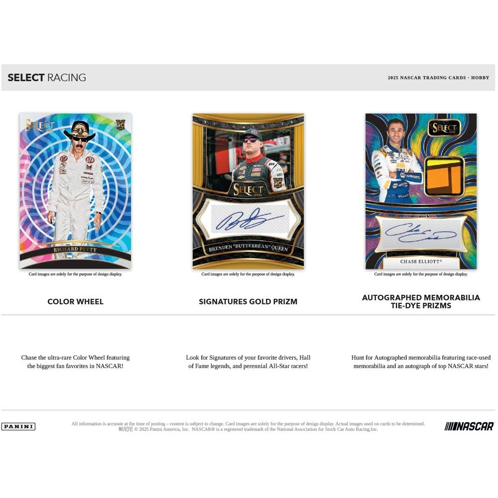 2025 Panini Select Racing Hobby Box | Steel City Collectibles