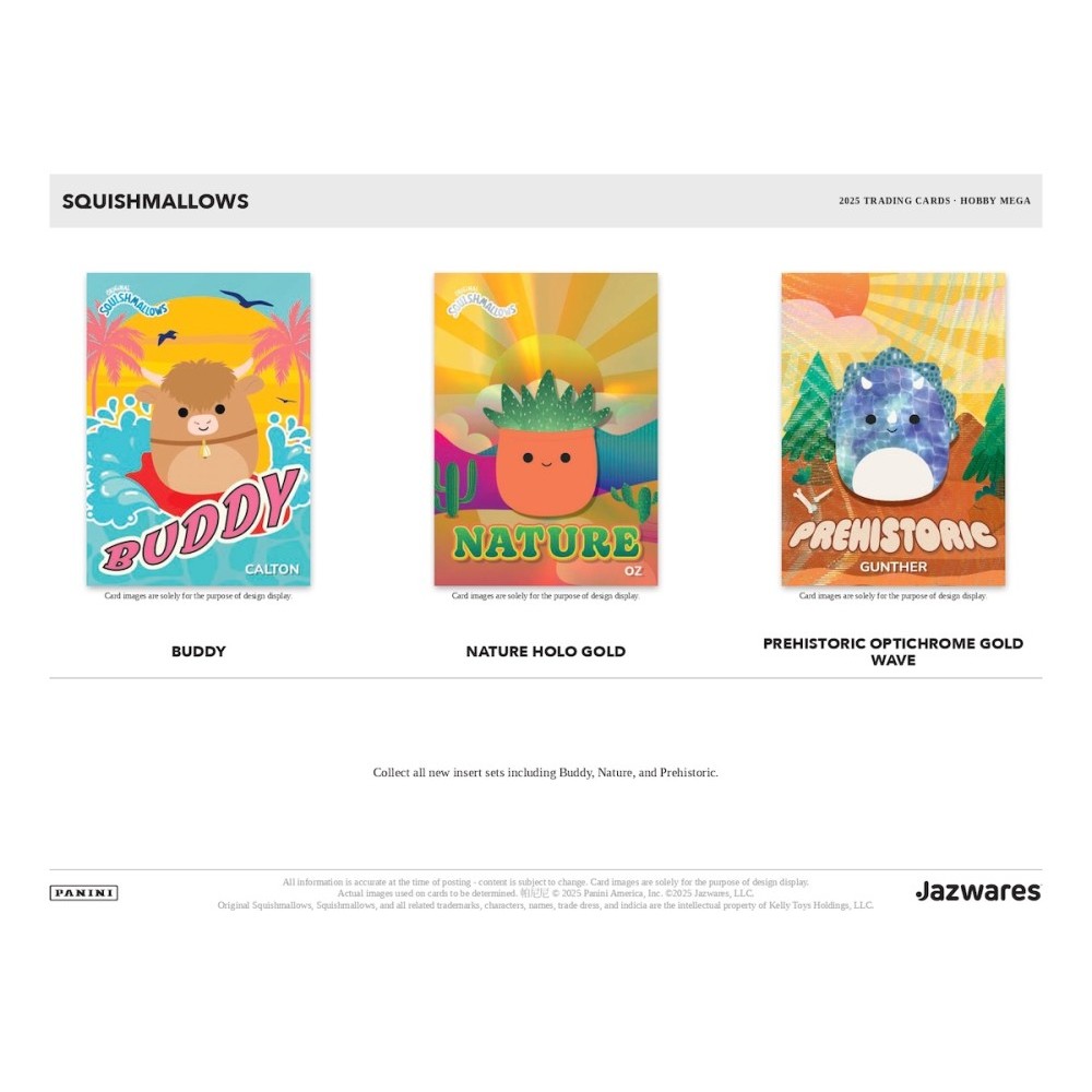 rare squishmallow trading cards 2025 Panini Squishmallows Hobby Mega Box