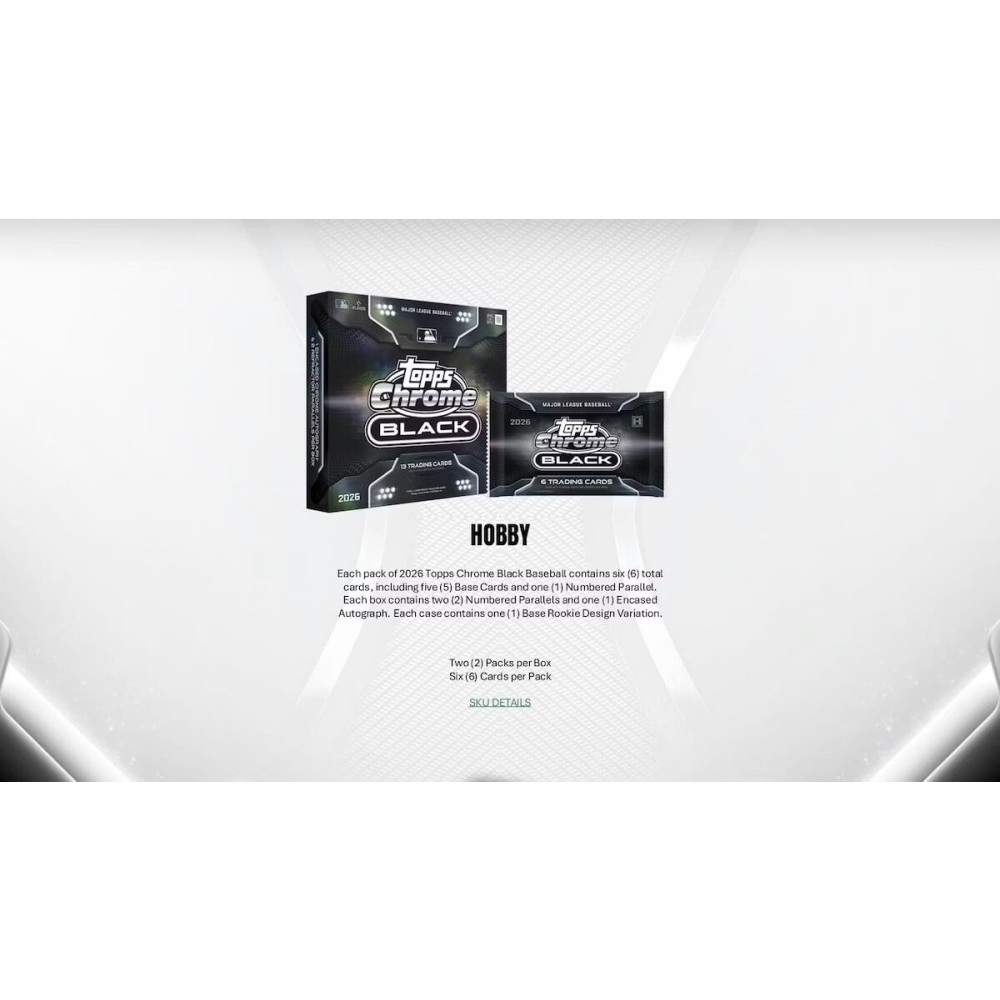 2026 Topps Chrome Black Baseball Hobby 12-Box Case | Steel City
