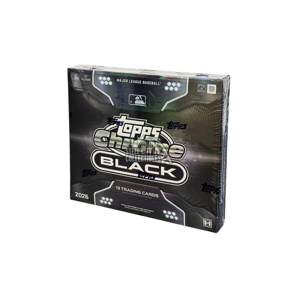 2026 Topps Chrome Black Baseball Hobby Box Random Division Group