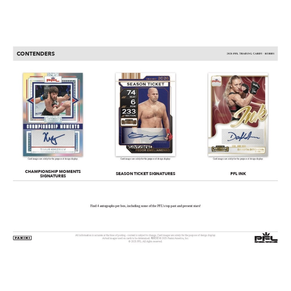 2026 Panini Contenders PFL Professional Fighters League Hobby 12