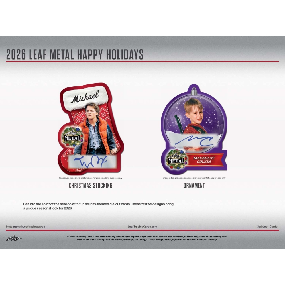 2026 Leaf Metal Happy Holidays Hobby Box | Steel City Collectibles