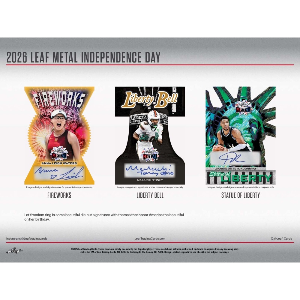 2026 Leaf Metal Independence Day Multi-Sport Hobby Box | Steel