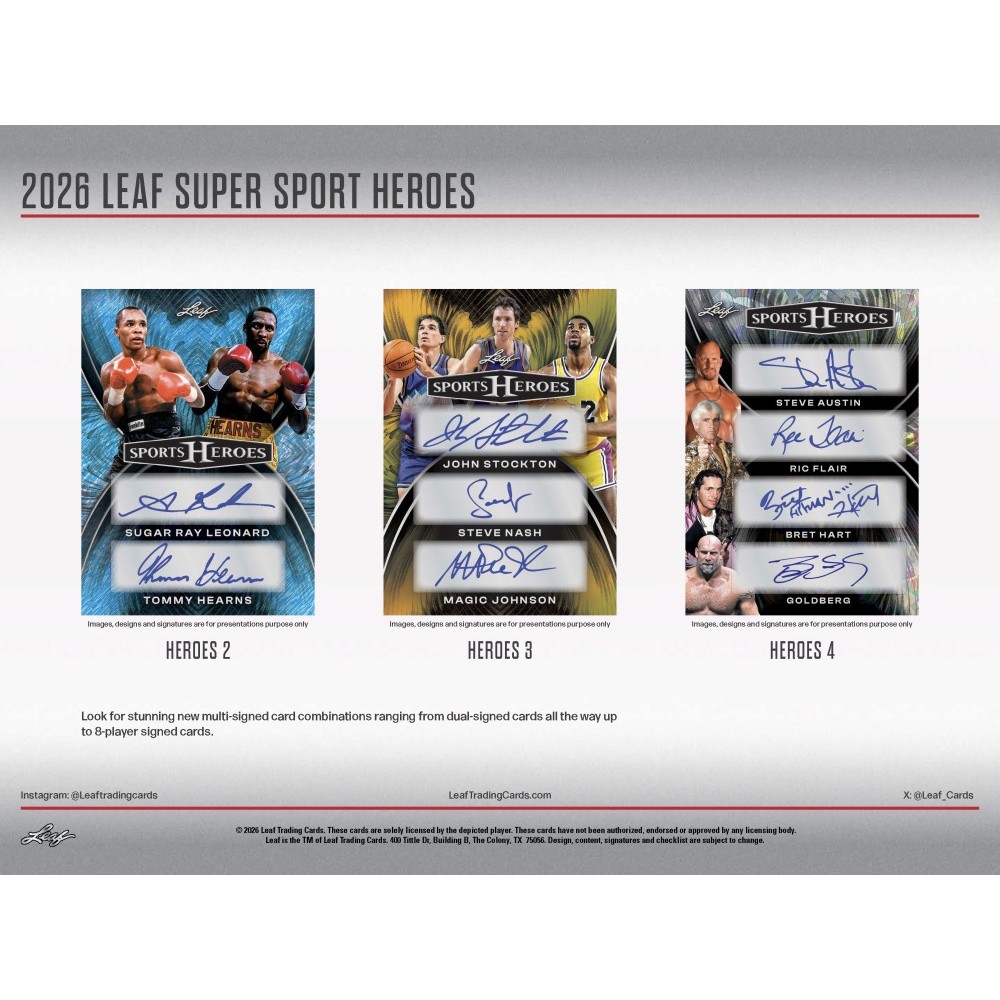 2026 Leaf Metal Super Sports Heroes Box | Steel City 2026 Leaf Metal Super Sports Heroes Box | Steel City