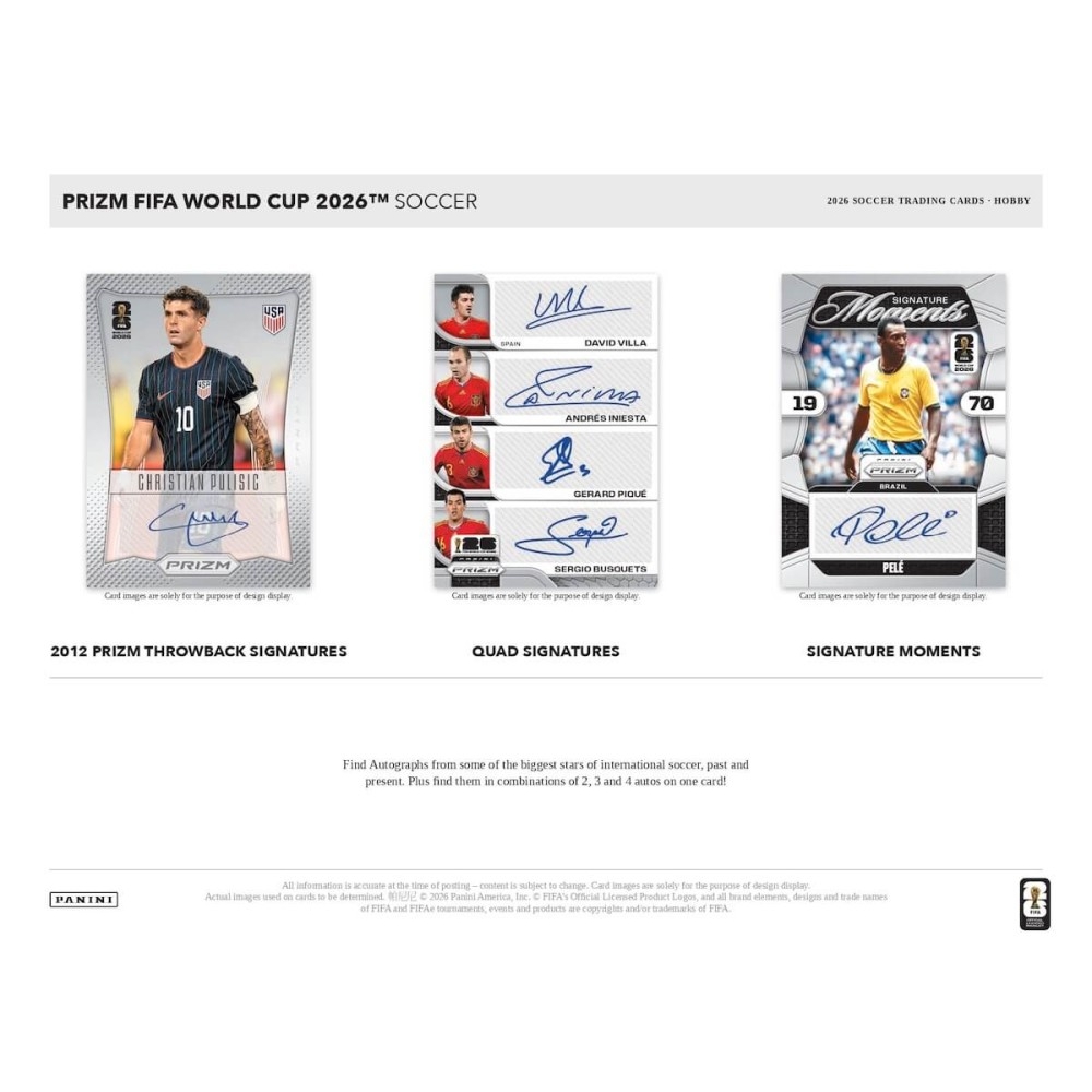 2026 Panini Prizm FIFA World Cup Soccer Hobby 12-Box Case | Steel