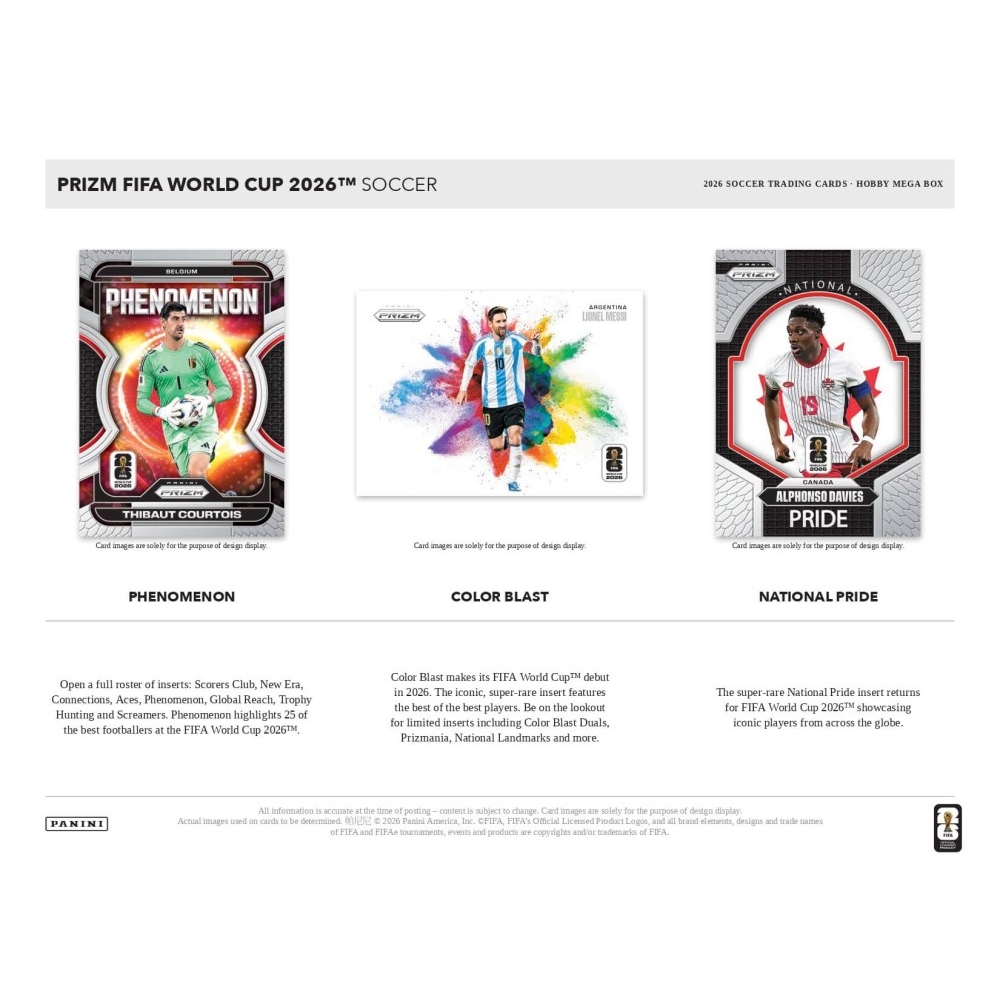 2026 Panini Prizm FIFA World Cup Soccer Hobby Mega Box | Steel