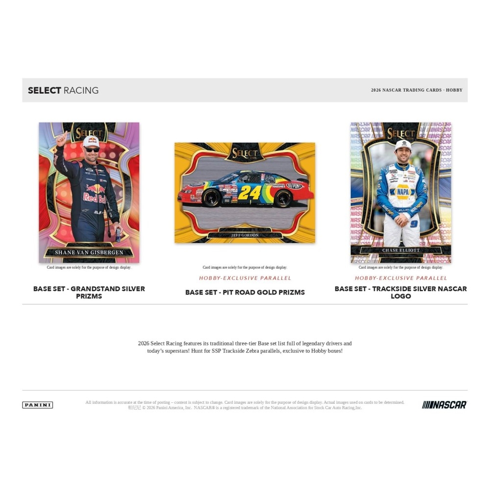 2026 Panini Select Racing Hobby Box | Steel City Collectibles