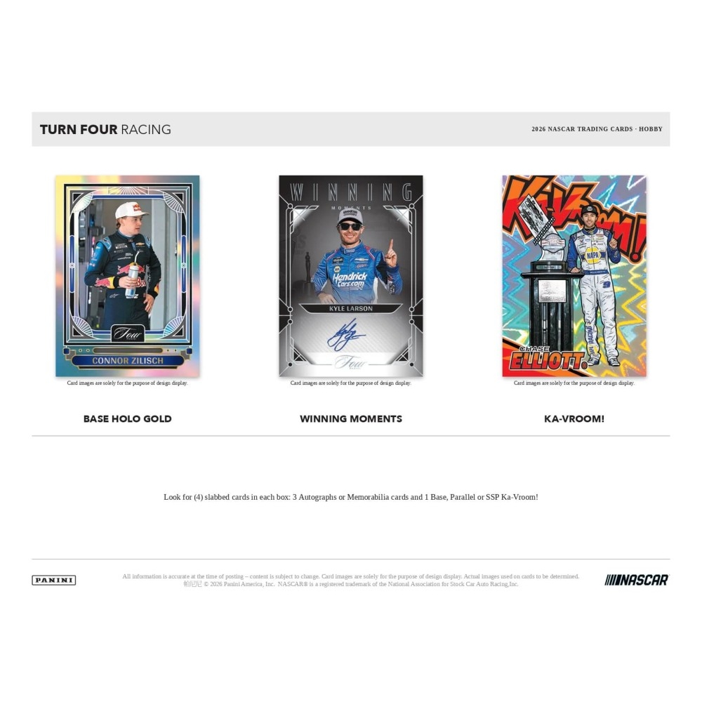2026 Panini Turn Four Racing Hobby Box | Steel City Collectibles