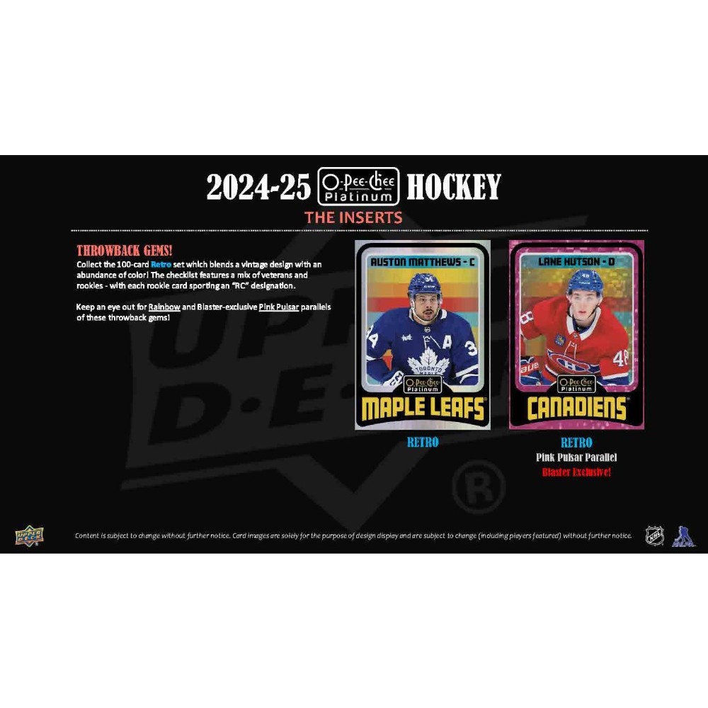 2024-25 Upper Deck O-Pee-Chee Platinum Hockey Blaster Box | Steel