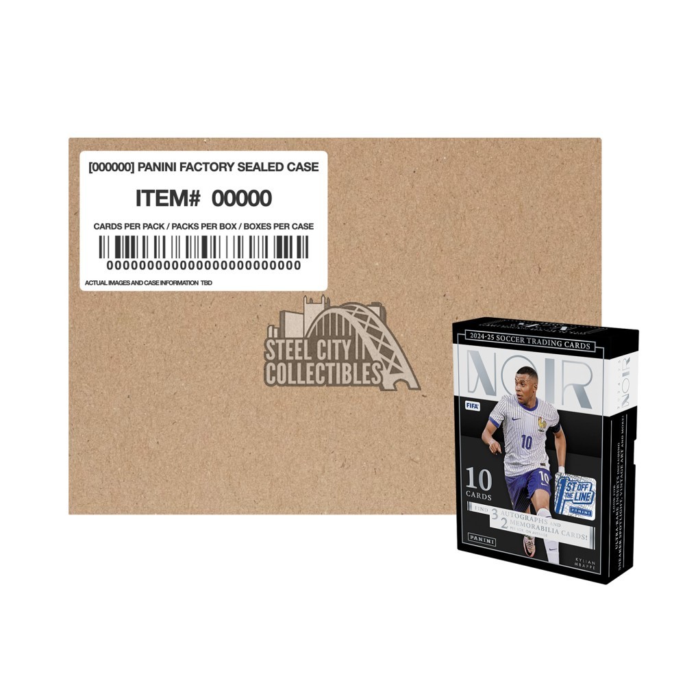 2024-25 Panini Noir Soccer Hobby 3-Box Case - 1st Off The Line