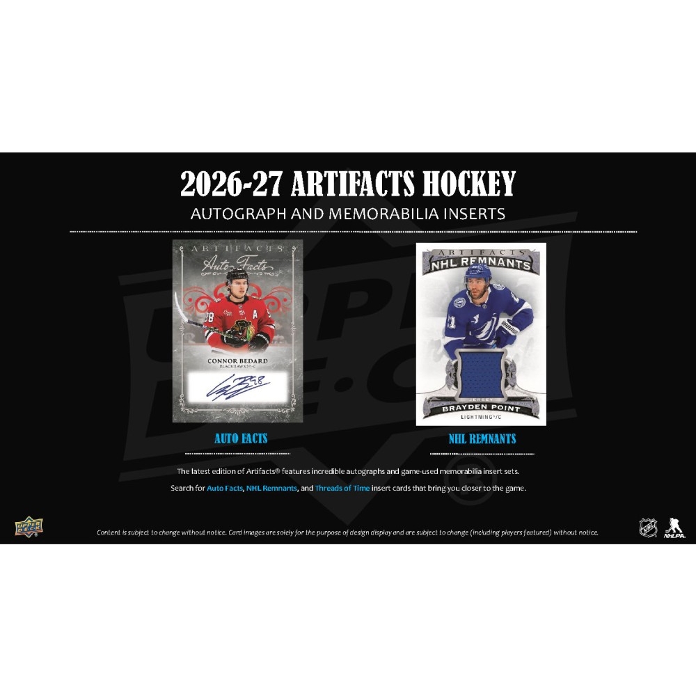2026-27 Upper Deck Artifacts Hockey Blaster Box | Steel City