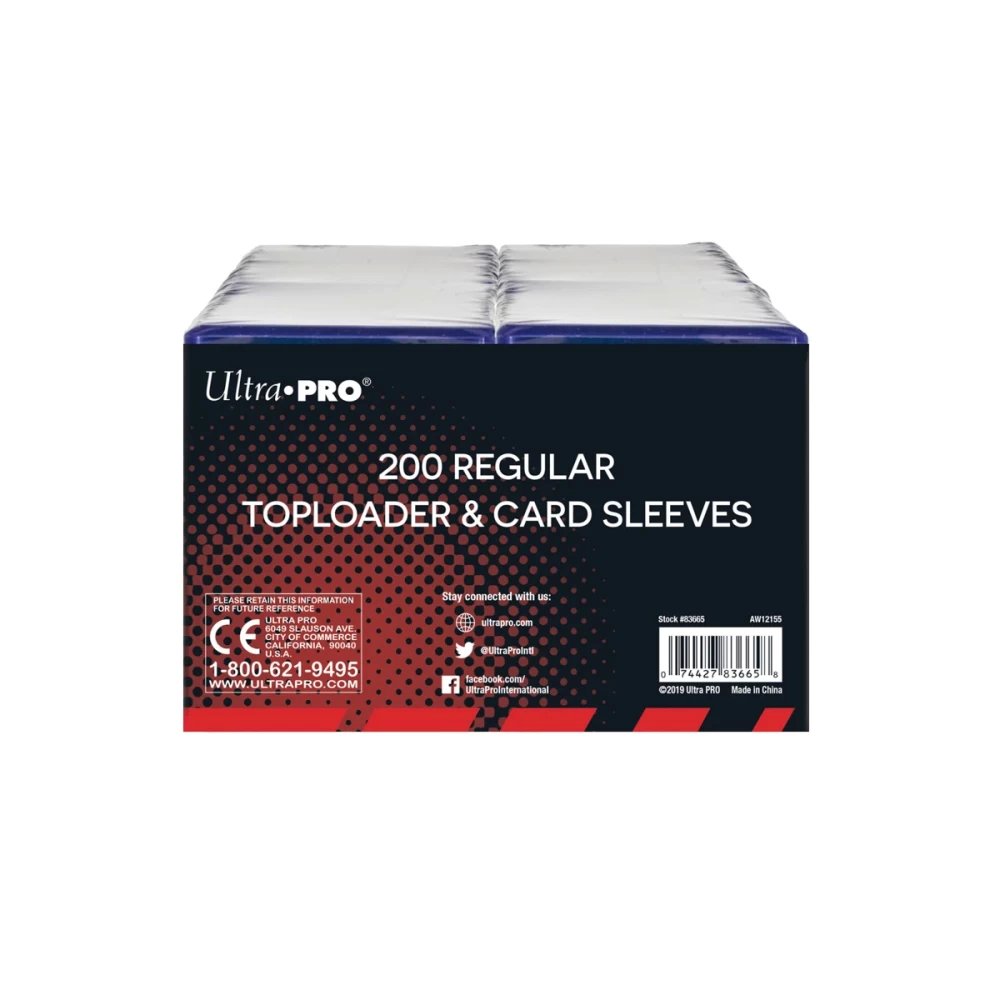 3x4 Ultra Pro Toploaders 200ct With Sleeves Pack | Steel City Collectibles