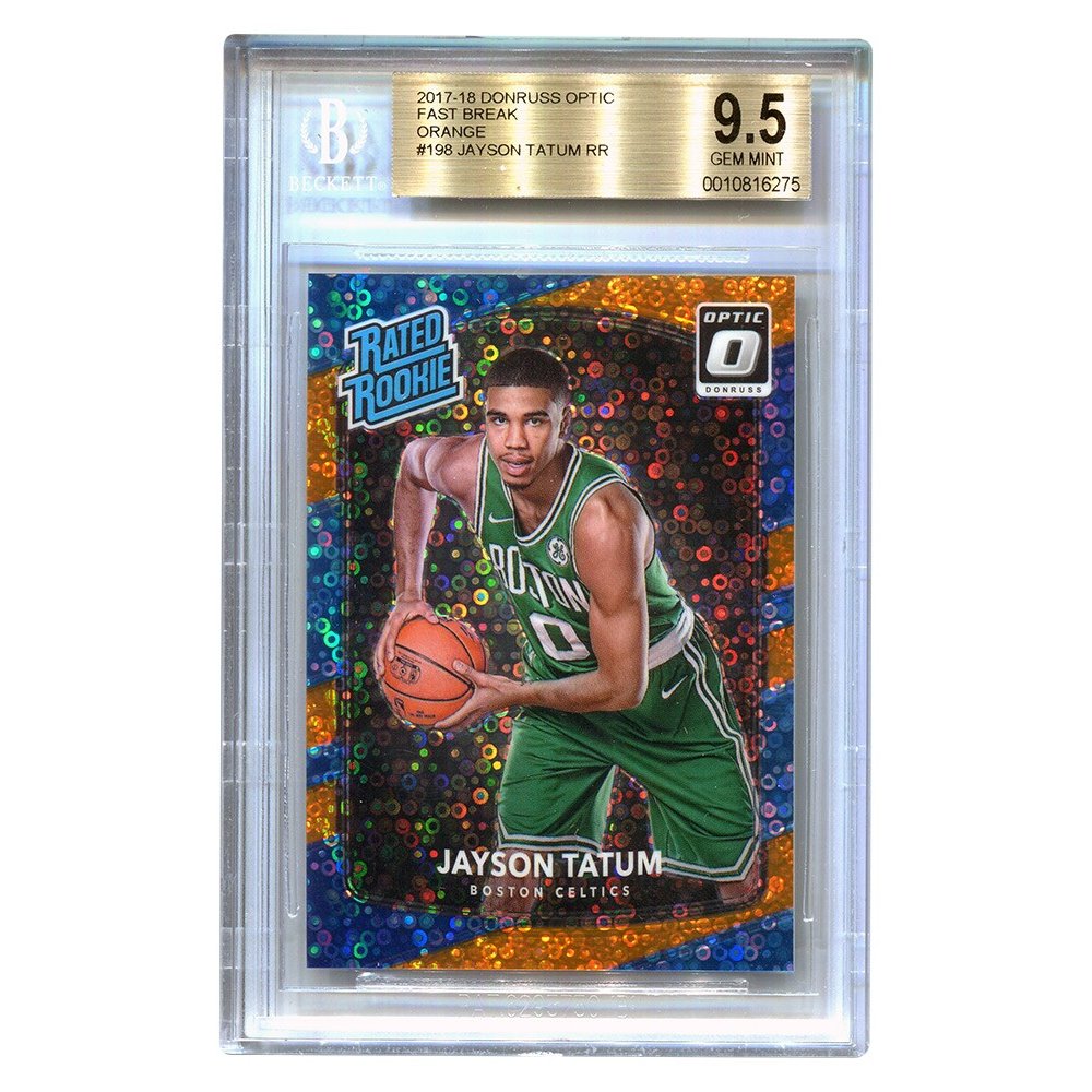 Jayson Tatum 2017 18 Donruss Optic Fast Break Rated Rookie Orange 5 193 Bgs 9 5 Steel City Collectibles