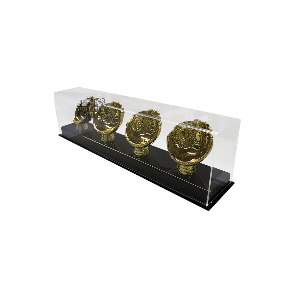 NEW DELUXE ACRYLIC FOUR 4 BASEBALL DISPLAY CASE HOLDER