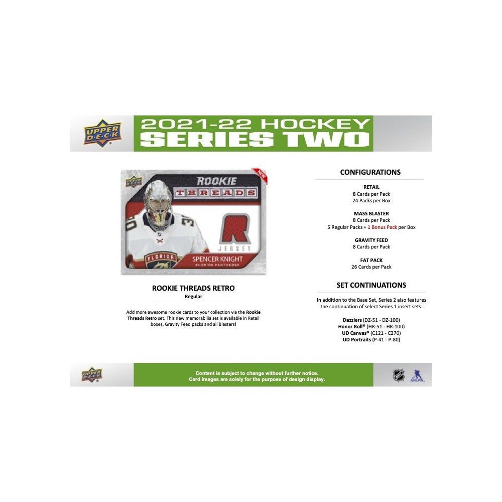 2021-22 Upper Deck Series 2 Hockey 6 Pack Blaster Box | Steel City