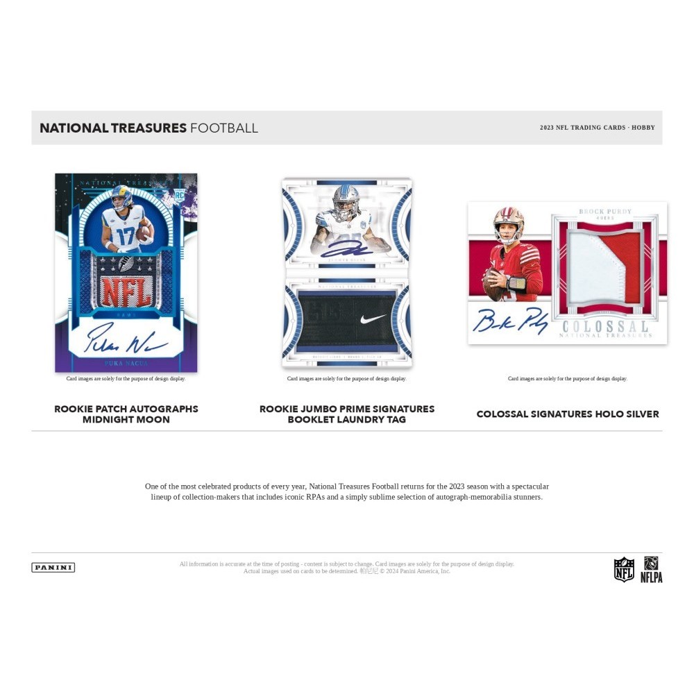 2023 Panini National Treasures Football Hobby Box - 1st off