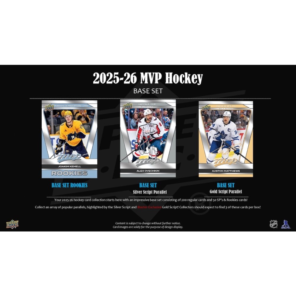 2025-26 Upper Deck MVP Hockey Blaster 20-Box Case | Steel City