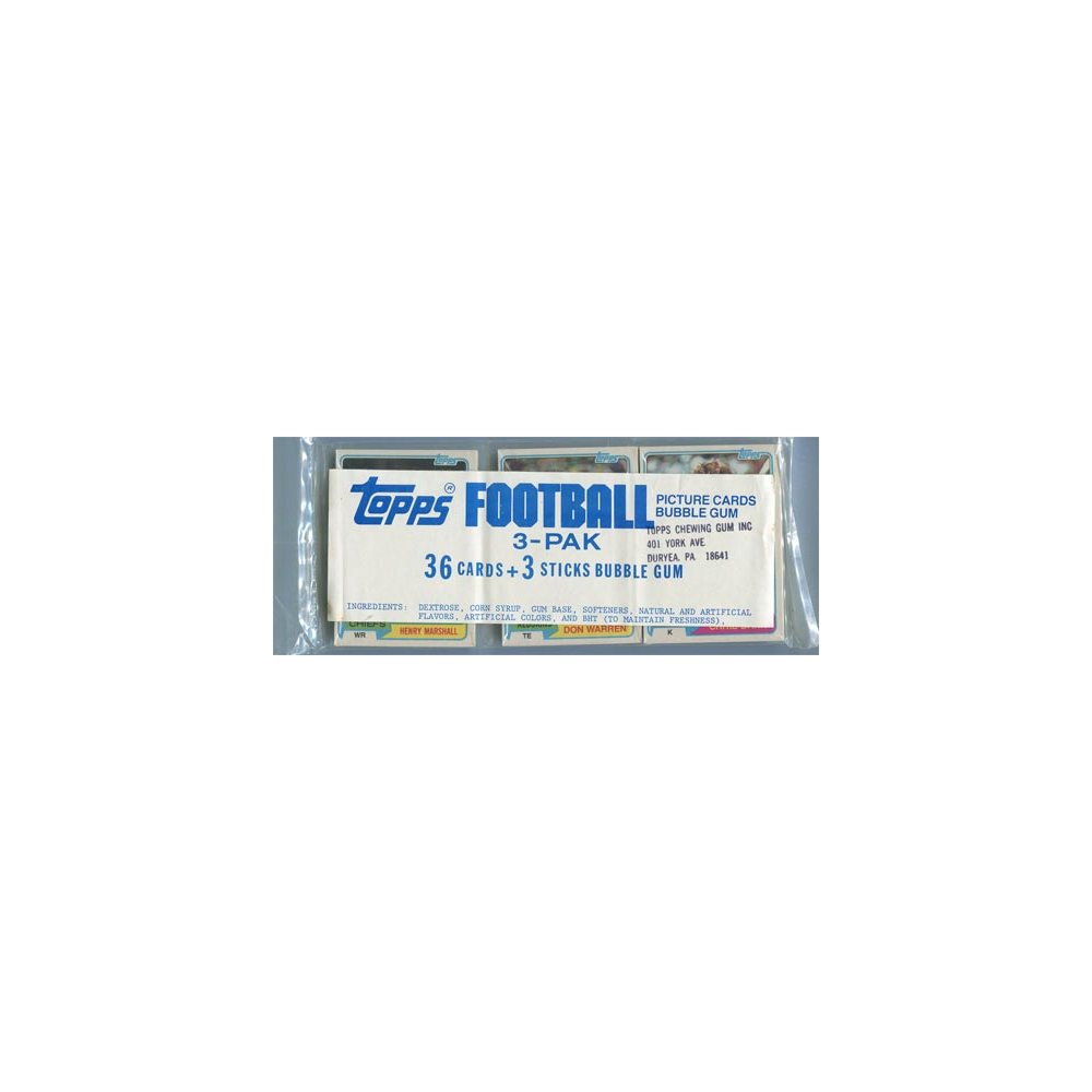 1981 Topps Football Clear Top Grocery Rack Pack | Steel City Collectibles