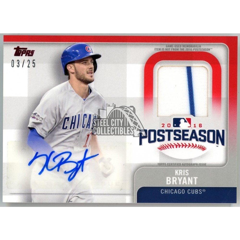 kris bryant game used jersey