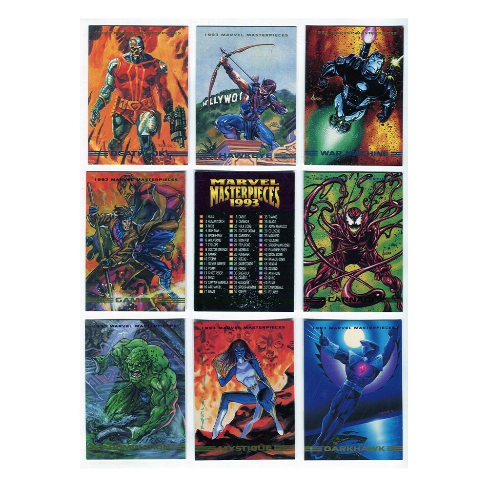 1993 SkyBox Marvel Masterpieces 84-Card Partial Set *PLEASE READ