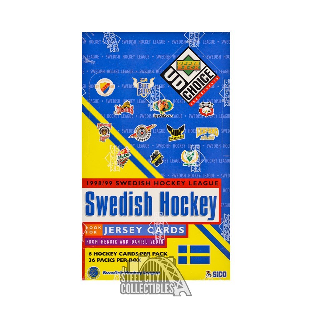 1999/00 UPPER DECK SWEDISH HOCKEY LEAGUE SEALED BOX 