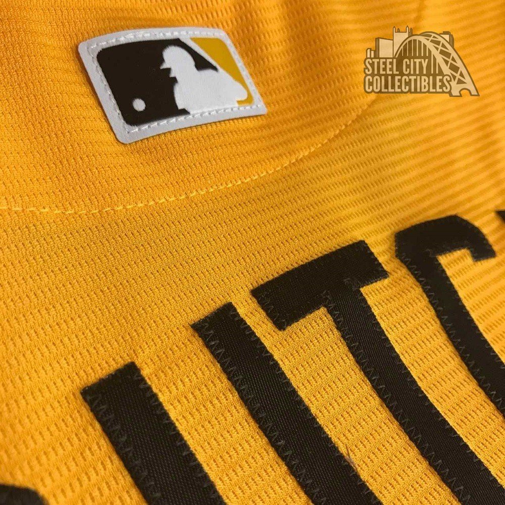 Andrew McCutchen Pittsburgh Pirates Gold Throwback Alternate Majestic Cool  Base Jersey