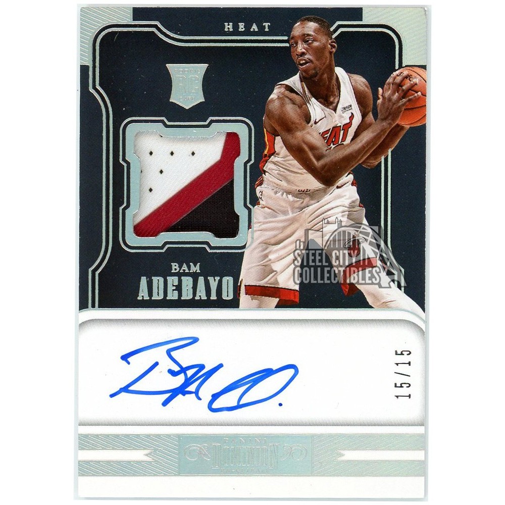 Bam Adebayo 2017-18 Panini Dominion Rookie Patch Autograph 15/15