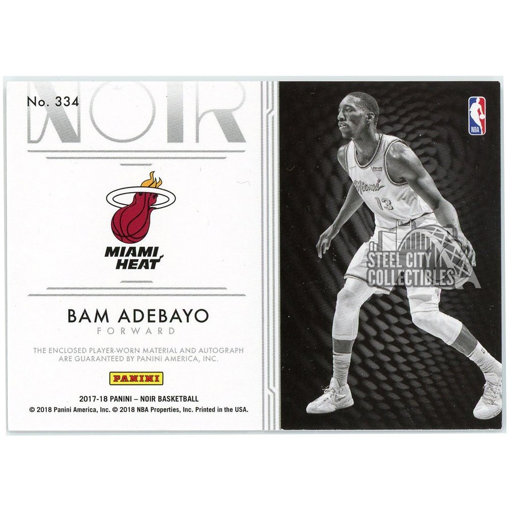 Bam Adebayo 2017-18 Panini Court Kings Rookie Fresh Paint I Auto