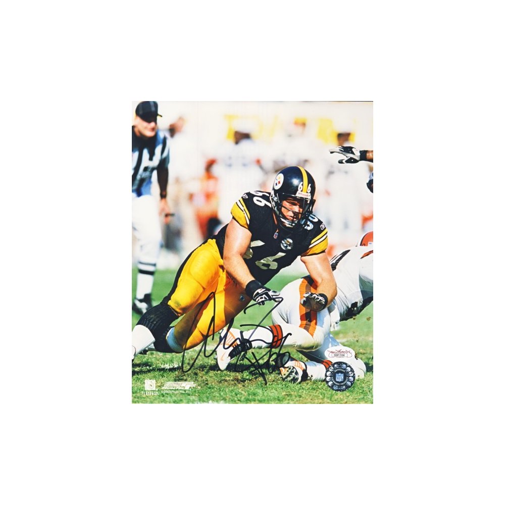 Alan Faneca Autographed Pittsburgh Steelers 8x10 Photo (Blocking) - JSA COA