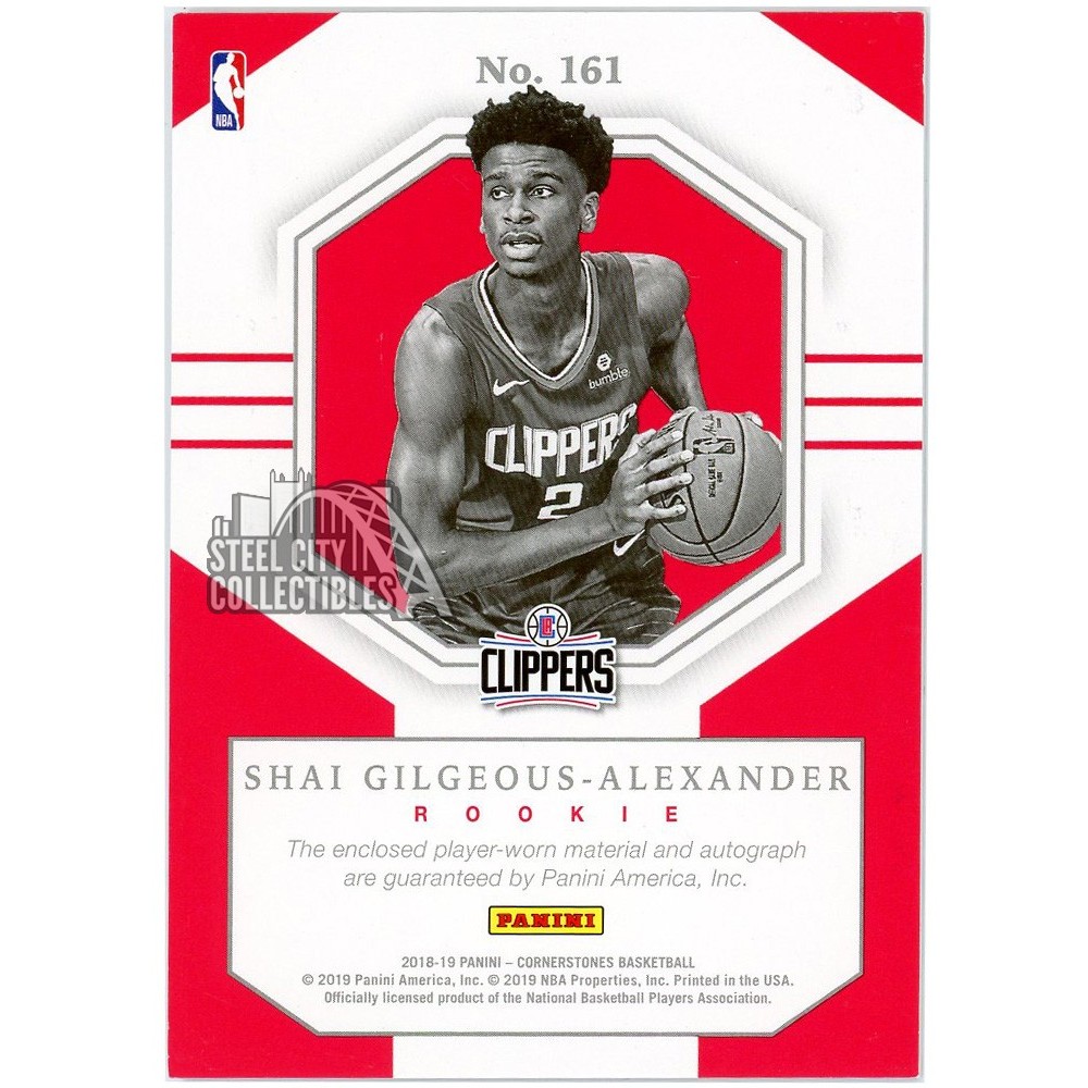 Shai Gilgeous-Alexander 2018-19 Panini Cornerstones Quad Rookie