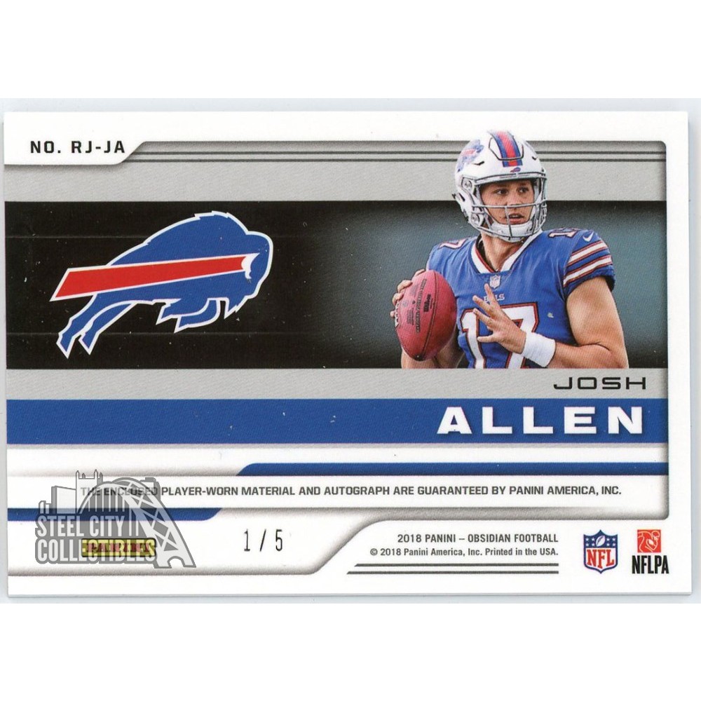 Josh Allen 2018 Panini Obsidian Red Rookie Logo Patch Autograph