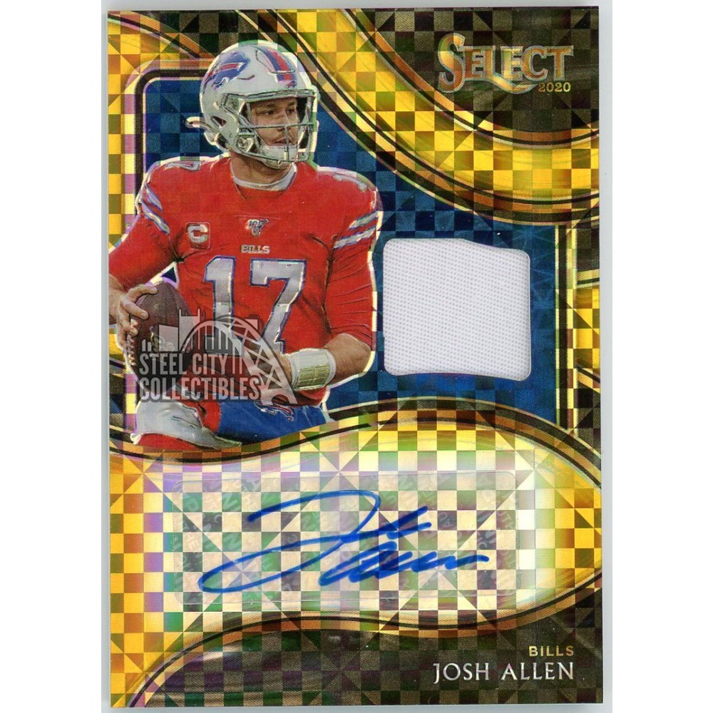 Josh Allen 2020 Panini Select Gold Patch Autograph Card #SM-JAL 6