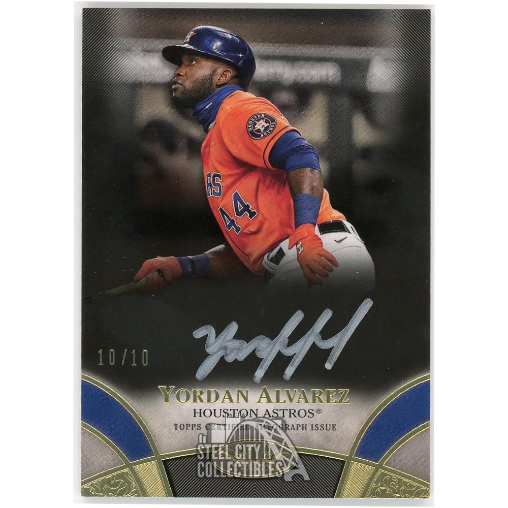 Yordan Alvarez 2021 Topps Tier One Break Out Autograph Card #BOA 