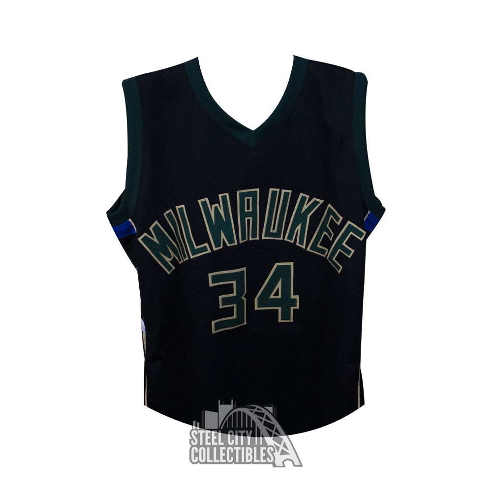 Giannis Antetokounmpo Autographed Milwaukee 2018 City Edition Custom Basketball Jersey - JSA