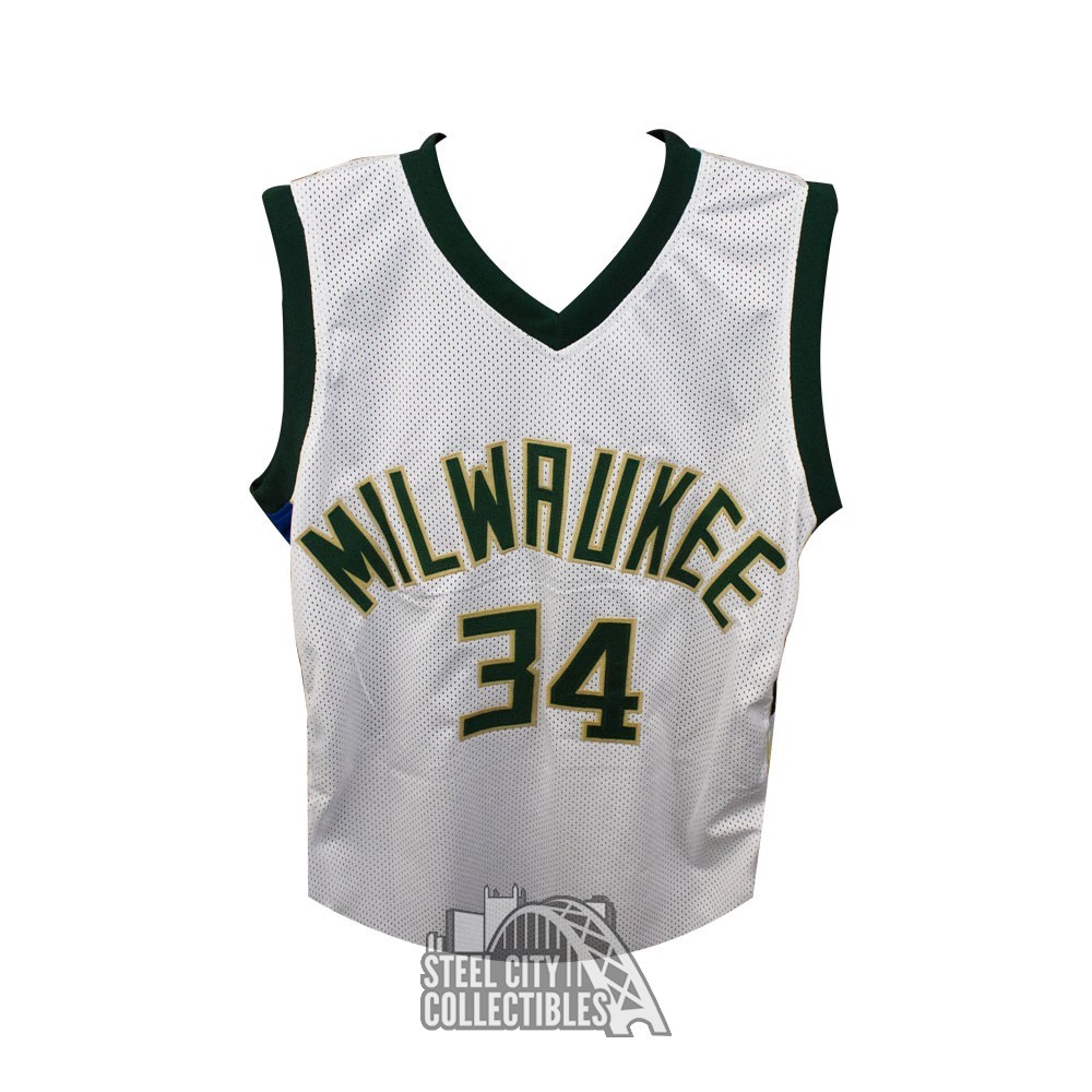 Giannis Antetokounmpo Autographed Milwaukee Bucks Custom Black