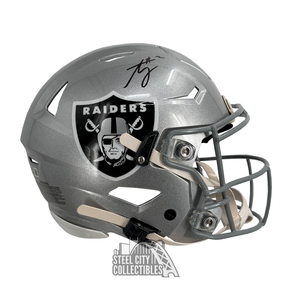 Ashton Jeanty Autographed Las Vegas Raiders Speed Flex Authentic Full Size Football Helmet - BAS | Steel City Collectibles Ashton Jeanty Autographed Las Vegas Raiders Speed Flex Authentic Full Size Football Helmet - BAS | Steel City Collectibles