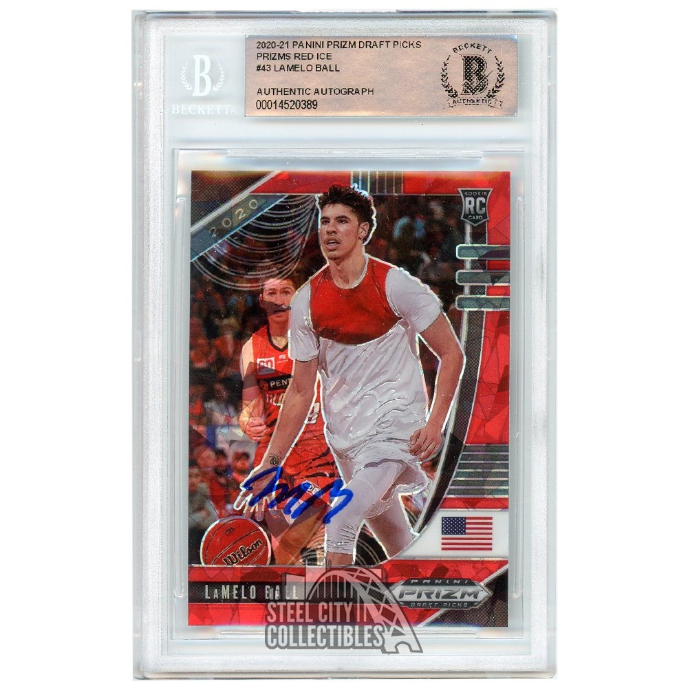 LaMelo Ball 202021 Panini Prizm Draft Picks Red Ice Autograph RC Card