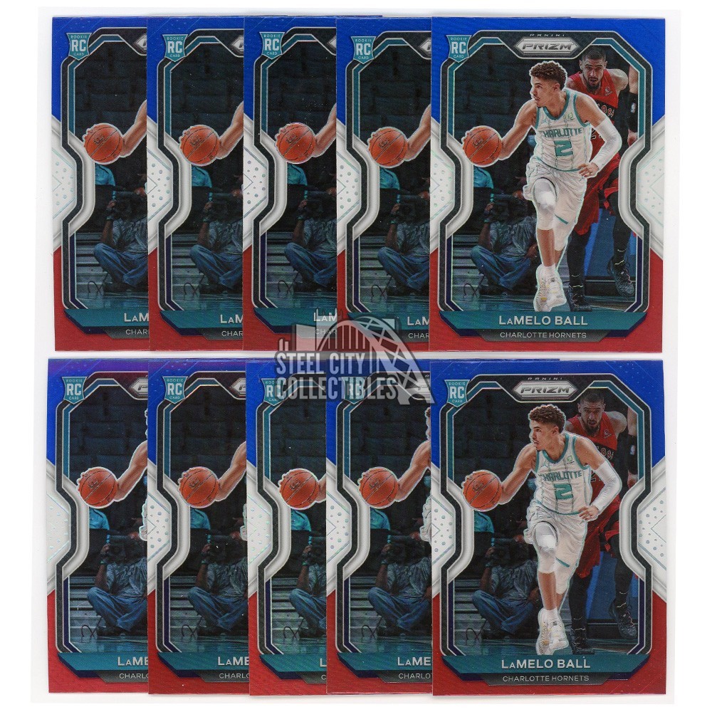 LaMelo Ball 2020-21 Panini Prizm Red White Blue Rookie Card #278 10