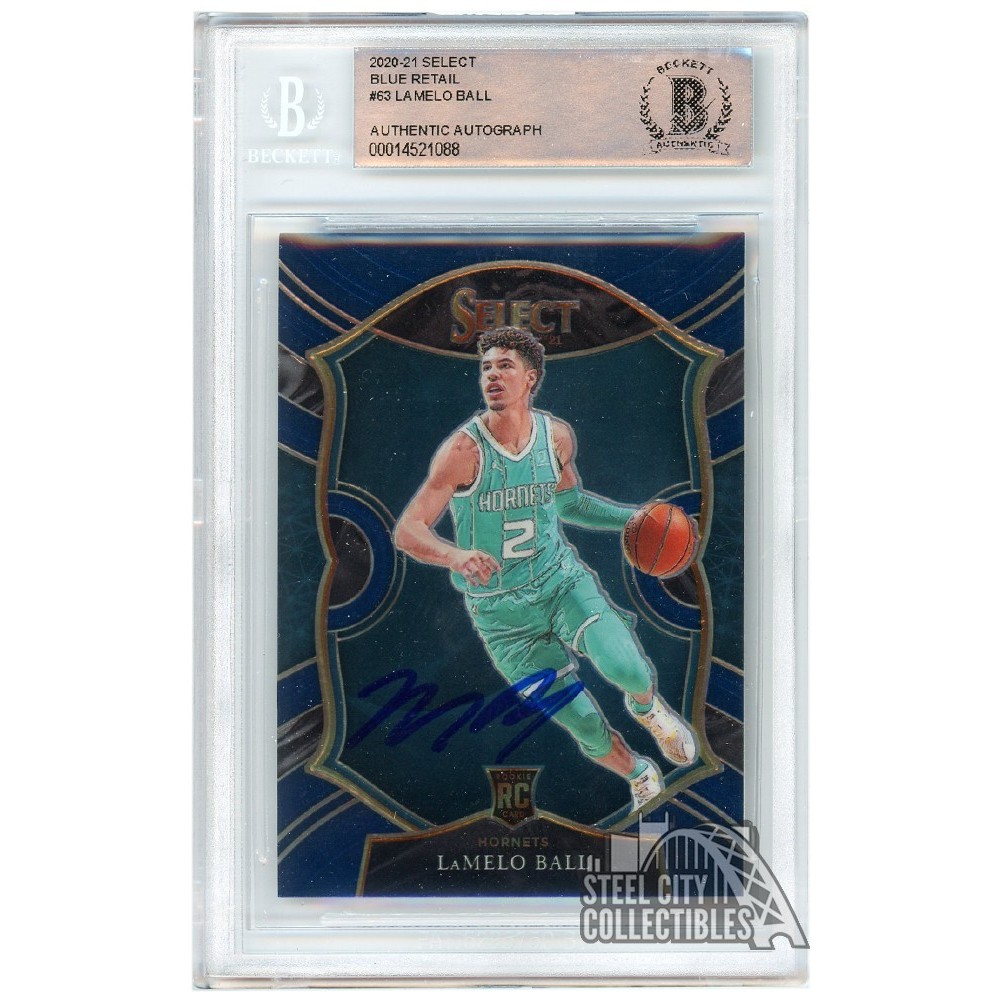 LaMelo Ball 2020-21 Panini Select Blue Retail Autograph Rookie Card #63 BAS | Steel City 