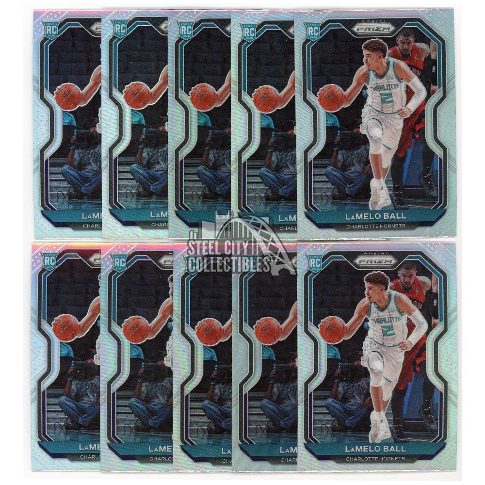 LaMelo Ball 2020-21 Panini Prizm Silver Rookie Card #278 10 Count Lot