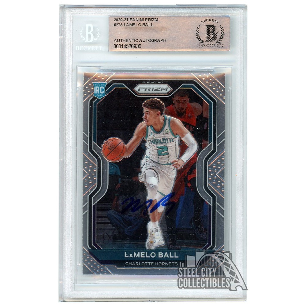LaMelo Ball 2020-21 Panini Prizm Autograph Rookie Card #278 BAS | Steel