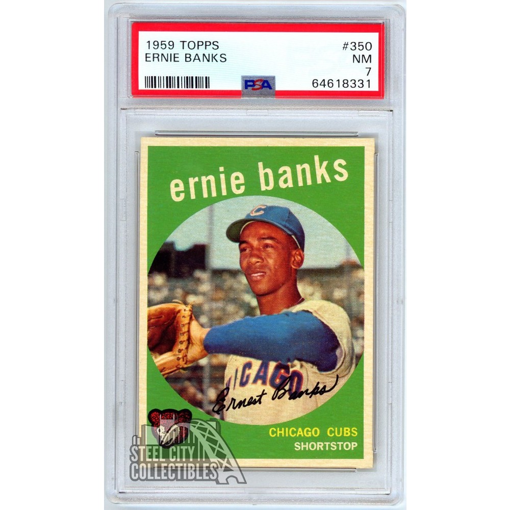 Ernie Banks 1959 Topps Card #350 PSA 7 NM (331) | Steel City