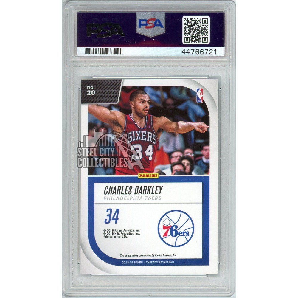 Charles Barkley 2018-19 Panini Threads Signage Autograph Card #20