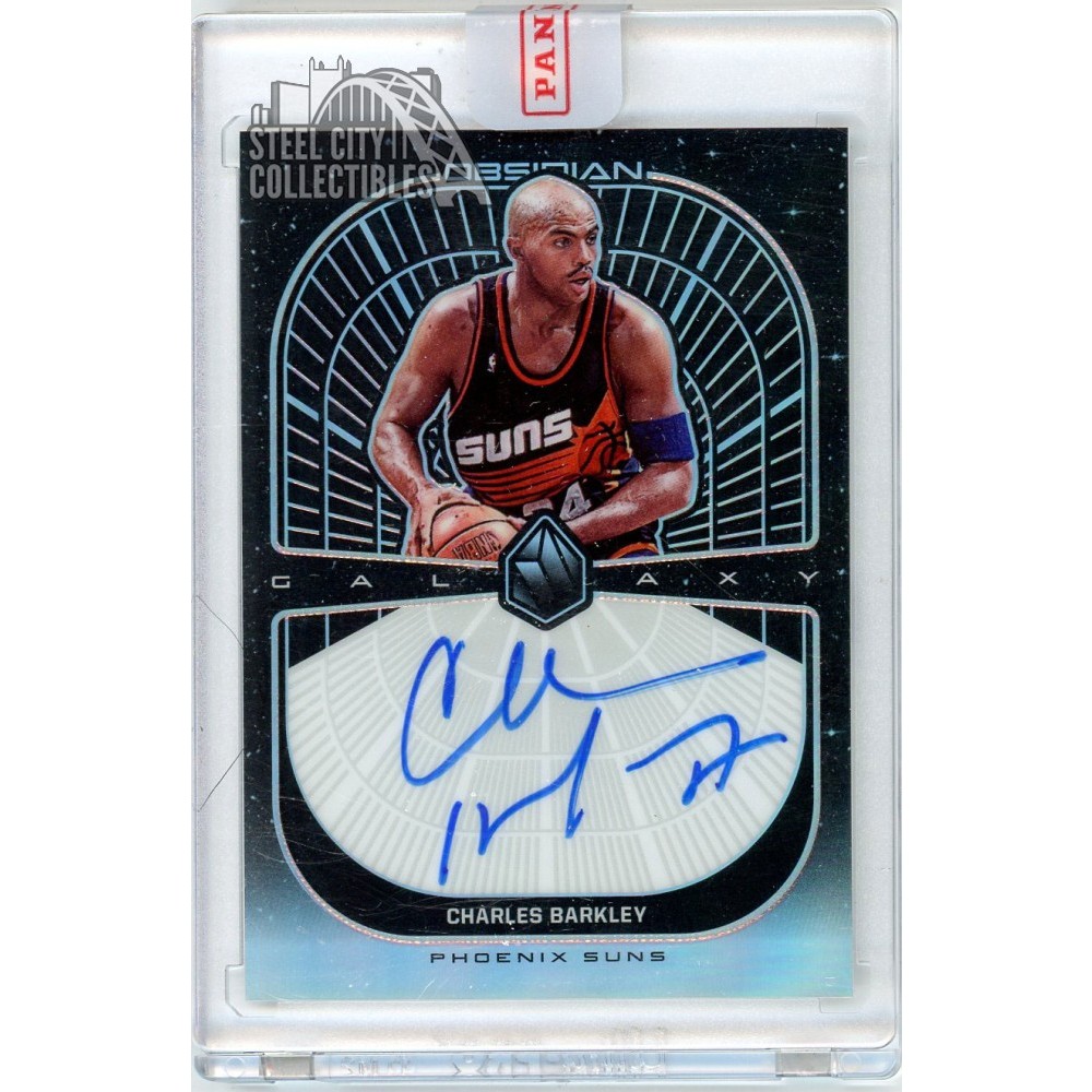 Charles Barkley 2019-20 Panini Obsidian Galaxy Autograph Card #GA