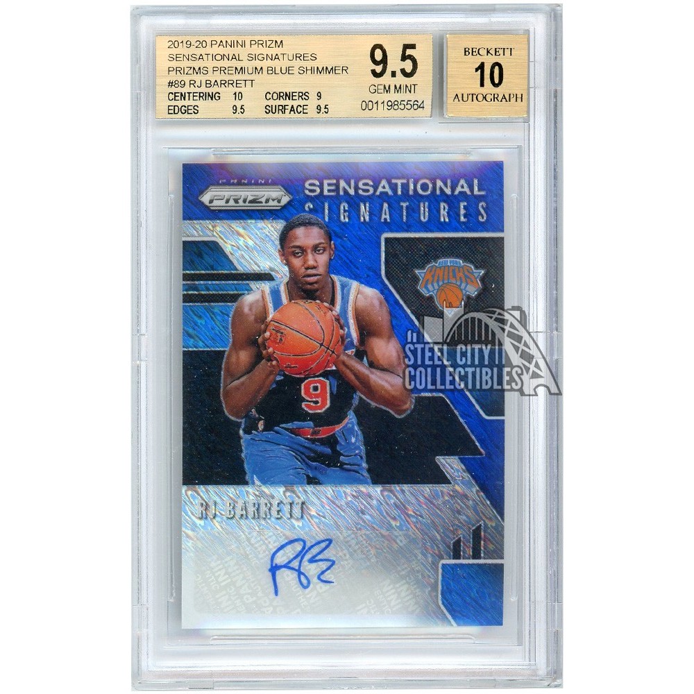 2019-20 Prizm RJ Barrett Autograph card & RC card